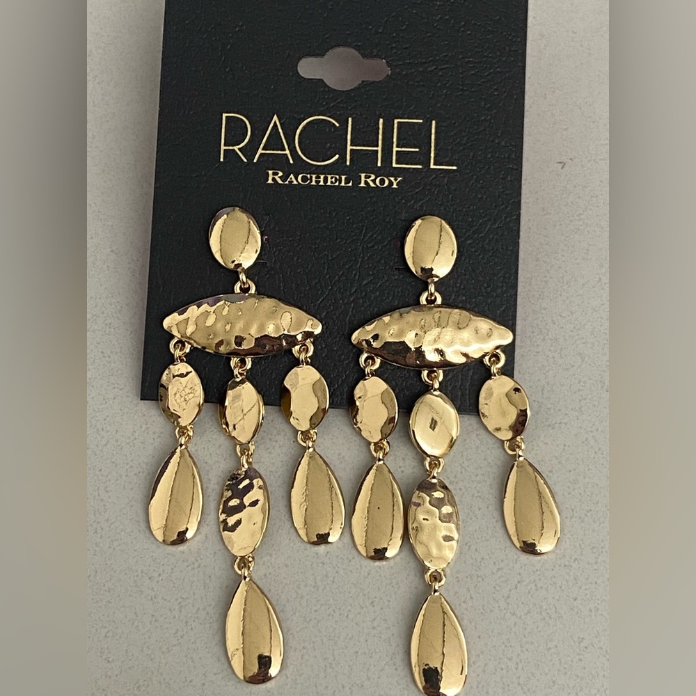 NWT Rachel Roy gold earrings